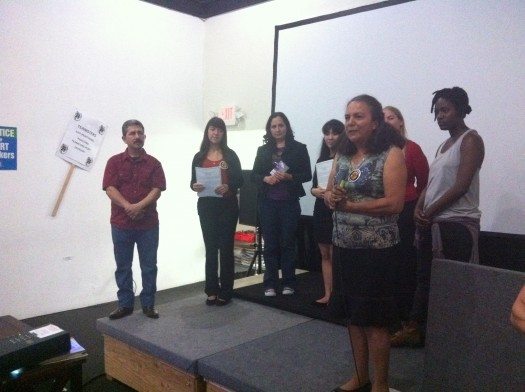 Beatriz addresses exhibit opening.