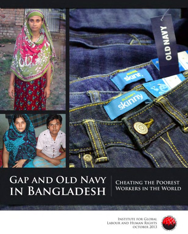 2013 report exposed abusive working conditions in a Bangladeshi factory that made clothes for The Gap.