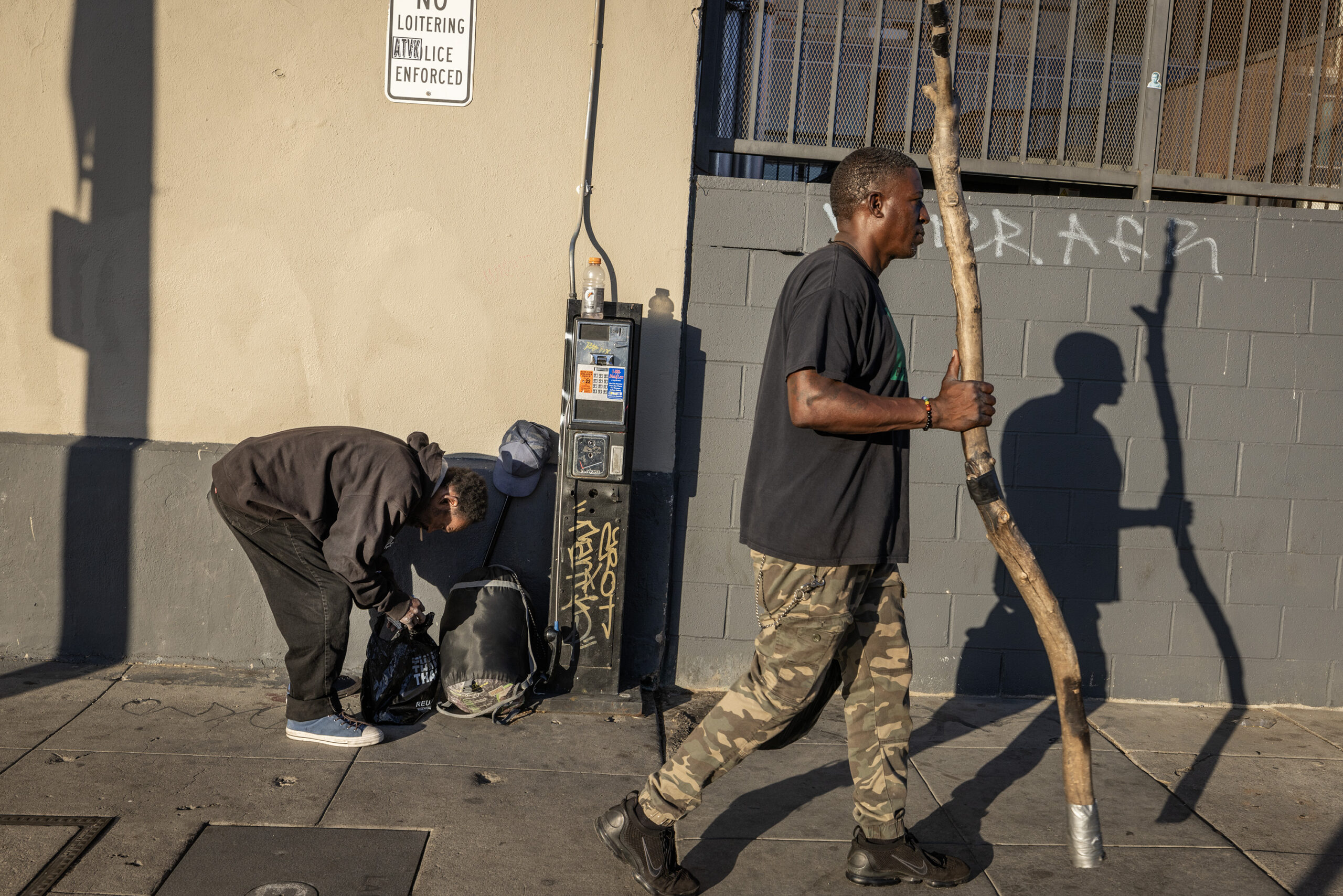 Brown walks to a corner store to get ice to cool soft drinks for the monthly birthday celebration.