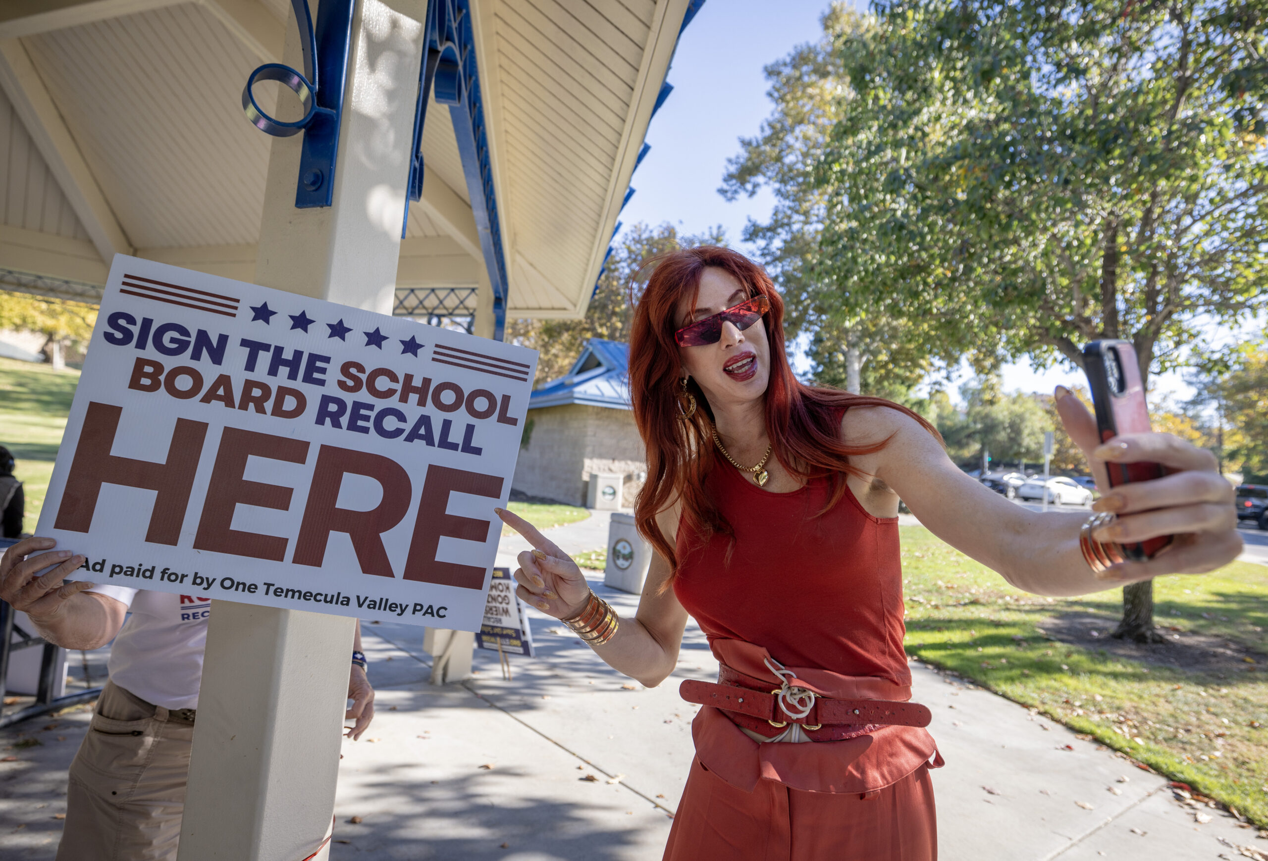 Activist Love Bailey creates a TikTok video asking her Temecula followers to sign the recall petition.